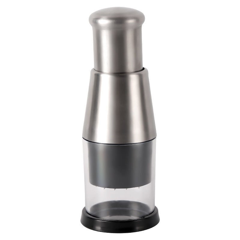 Stainless Steel Garlic Crusher & Onion Chopper – Manual Press