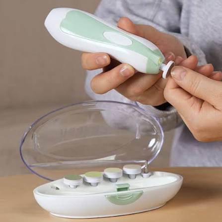 6-in-1 Electric Baby Nail Trimmer with LED Light – Safe Manicure & Pedicure for Newborns & Infants