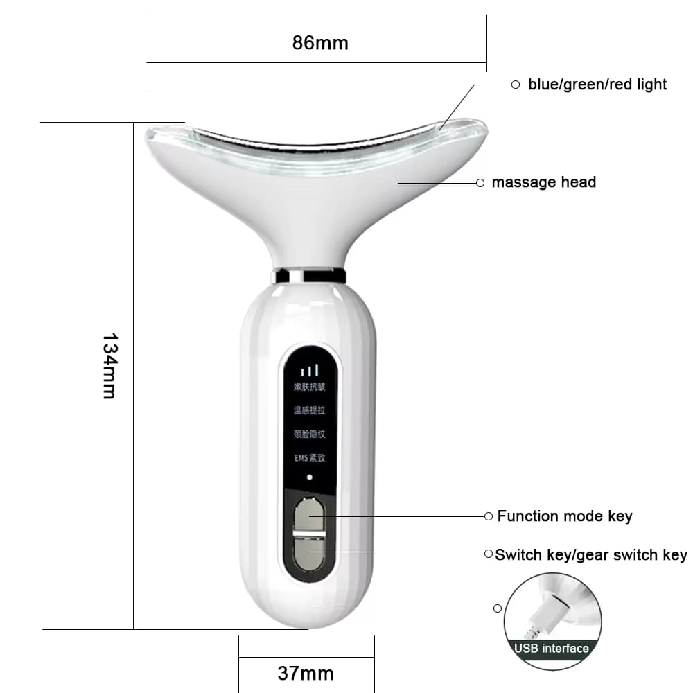 3-in-1 LED Photon Therapy Face & Neck Lifting Device