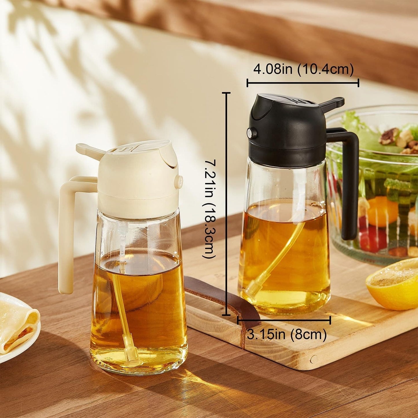 2-in-1 Oil Dispenser & Sprayer Bottle