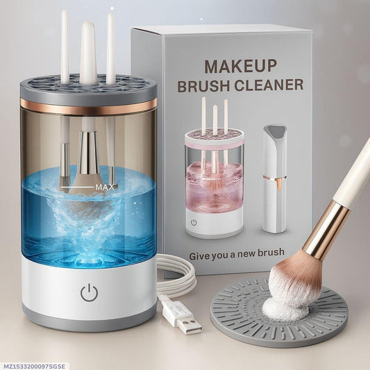 3-in-1 Electric Makeup Brush Cleaner & Dryer | Auto Spin Cleaning Machine