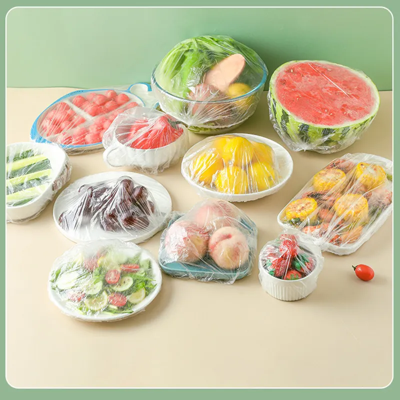 100 Pcs Stretchable Food Covers – Elastic Wrap for Bowls & Plates