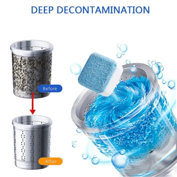 Washing Machine Cleaner Tablets – Pack of 12 | Deep Clean & Deodorize All Washers