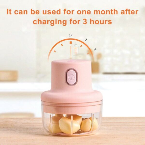 Mini Food Chopper – Portable USB Rechargeable Vegetable, Garlic & Meat Grinder (250ml)