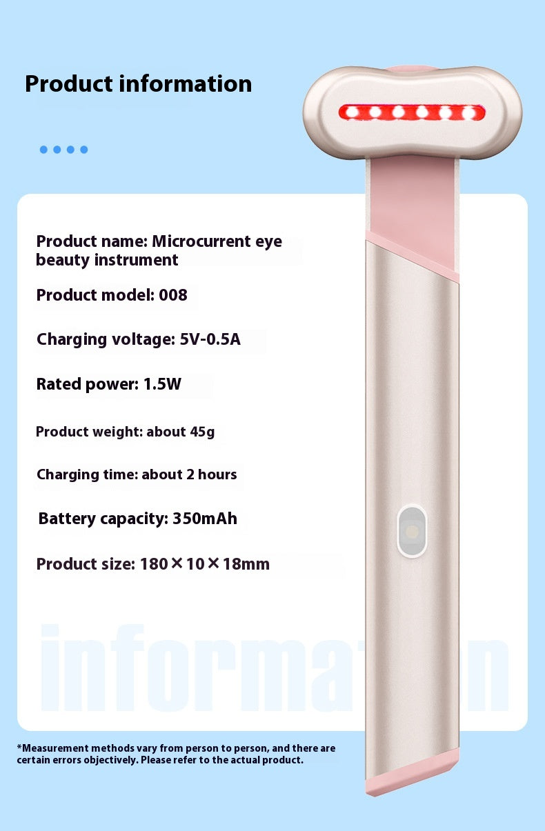 4-in-1 Electric Eye Massager – Red & Blue Light | Microcurrent | Warmth | Anti-Aging | Dubai UAE