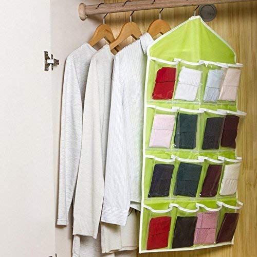 16-Pocket Hanging Storage Organizer – Over Door Wardrobe Bag