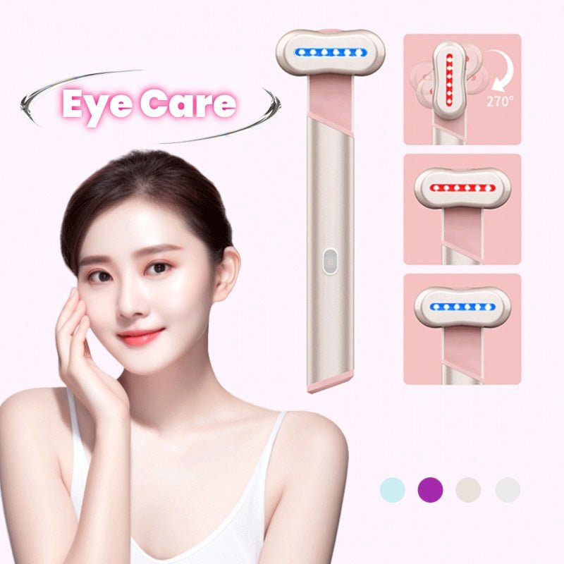 4-in-1 Electric Eye Massager – Red & Blue Light | Microcurrent | Warmth | Anti-Aging | Dubai UAE