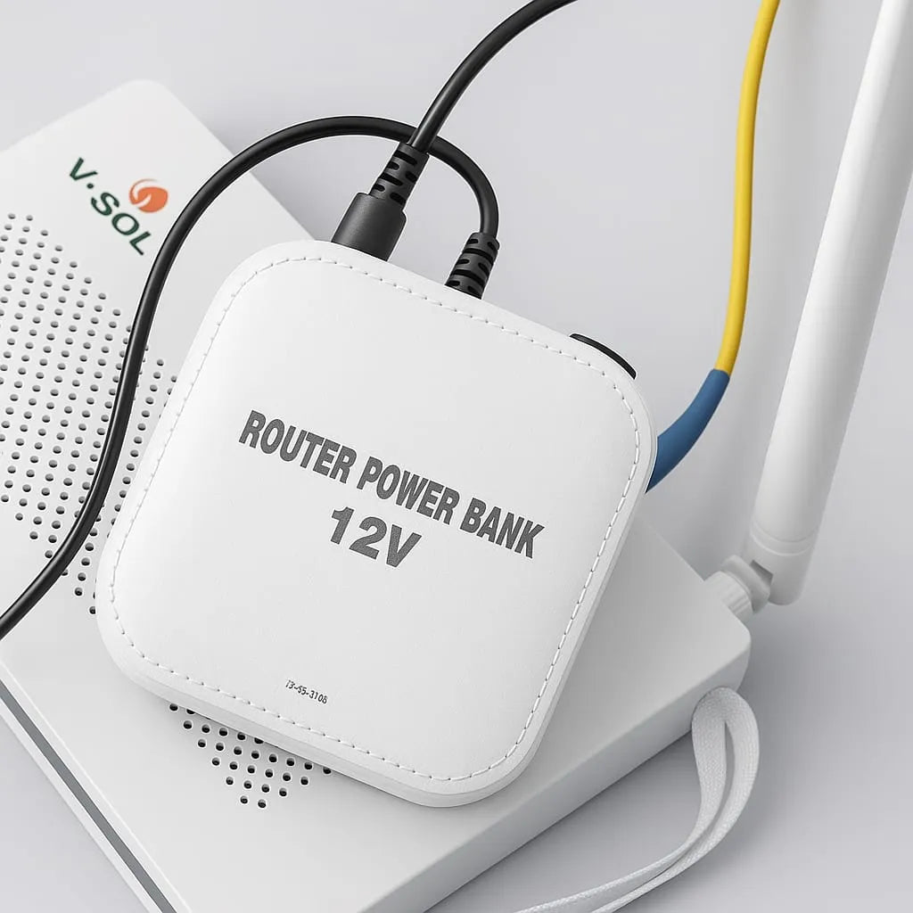 Wifi Router Power Bank 20000mAh – 9V/12V Backup for Uninterrupted Internet