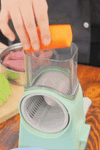 Stainless Steel Rotary Vegetable Cutter – 3-in-1 Hand Crank Slicer & Shredder