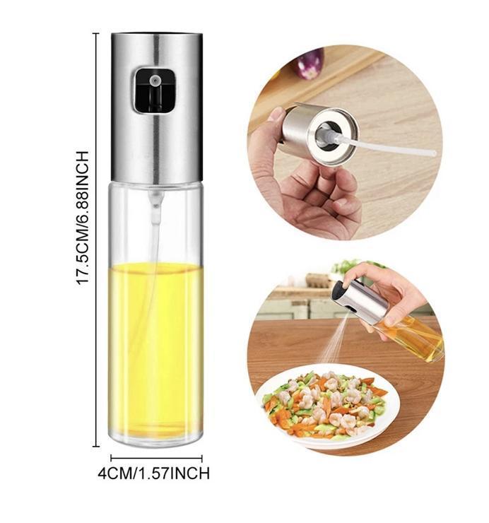 Glass Oil Spray Bottle – Fine Mist Pump Sprayer for Healthy Cooking