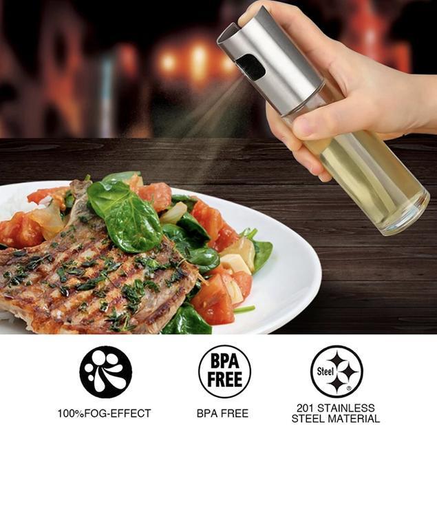Glass Oil Spray Bottle – Fine Mist Pump Sprayer for Healthy Cooking