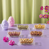 Acrylic Dry Fruit & Snack Jar Set – 3-Piece with Golden Serving Tray