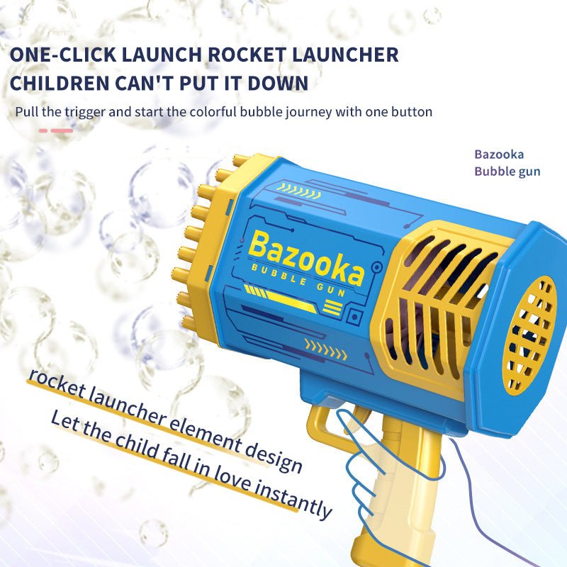Bazooka Bubble Gun – 69-Hole Bubble Blaster for Kids & Parties