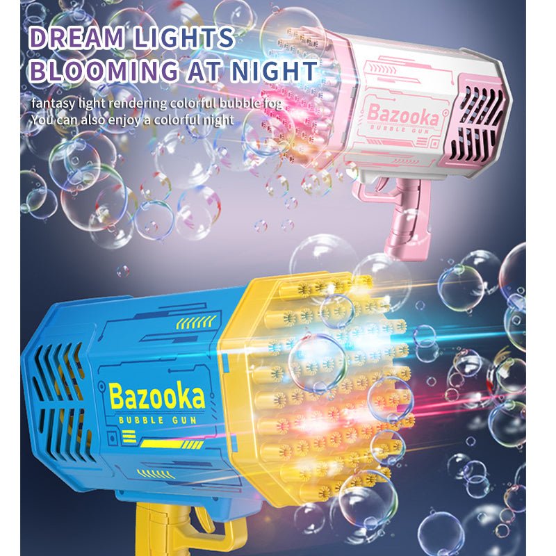 Bazooka Bubble Gun – 69-Hole Bubble Blaster for Kids & Parties