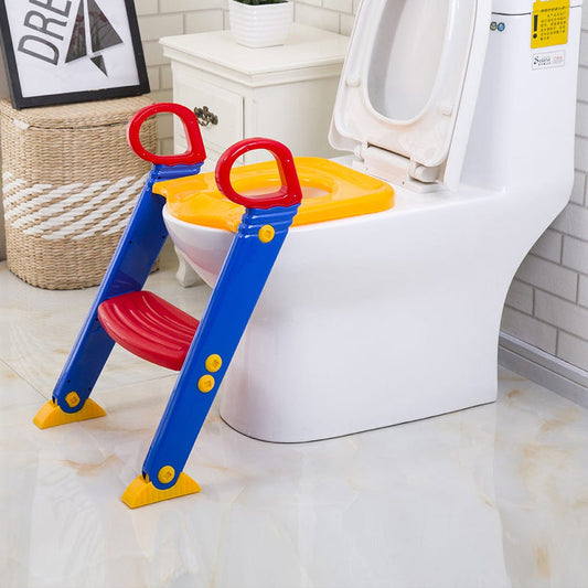 Children Toilet Training Ladder – Foldable Potty Step Stool with Handrails