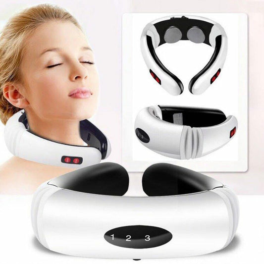 Electric Pulse Neck Massager – EMS & Heat Pain Relief