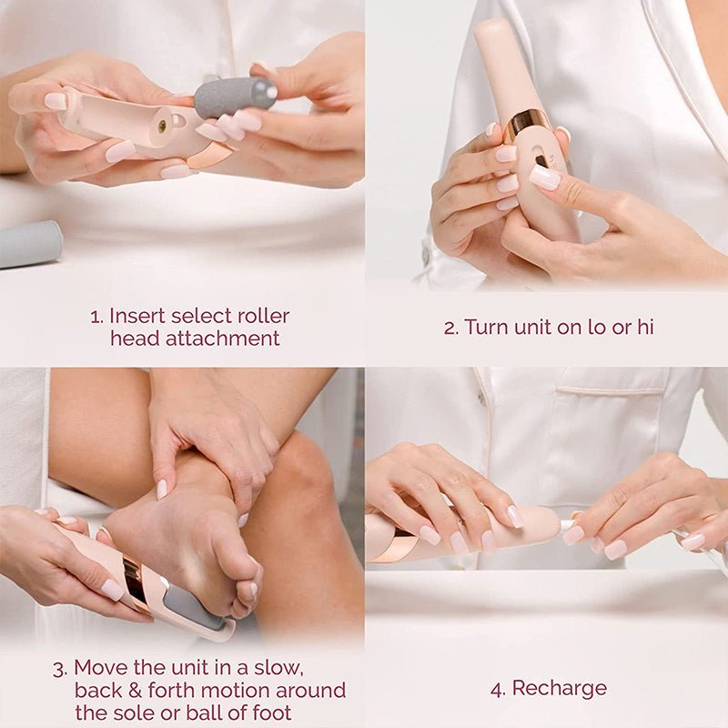 Electric Pedicure Foot File & Callus Remover – Rechargeable with 2 Speed Settings