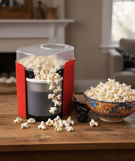 Hot Air Popcorn Maker – Oil-Free 1200W Popcorn Machine for Home & Family