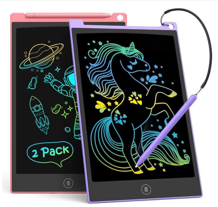 LCD Writing Tablet for Kids – 12 Inch Erasable Drawing Pad with Stylus