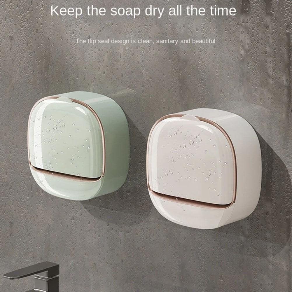 Luxury Wall-Mounted Soap Holder with Drain Tray – Keeps Soap Dry