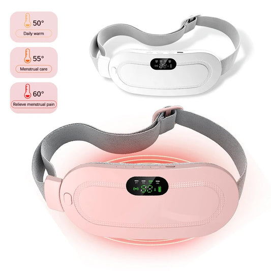 Period Cramp Relief Belt – Electric Menstrual Heating Pad | 3 Heat Levels & 4 Massage Modes