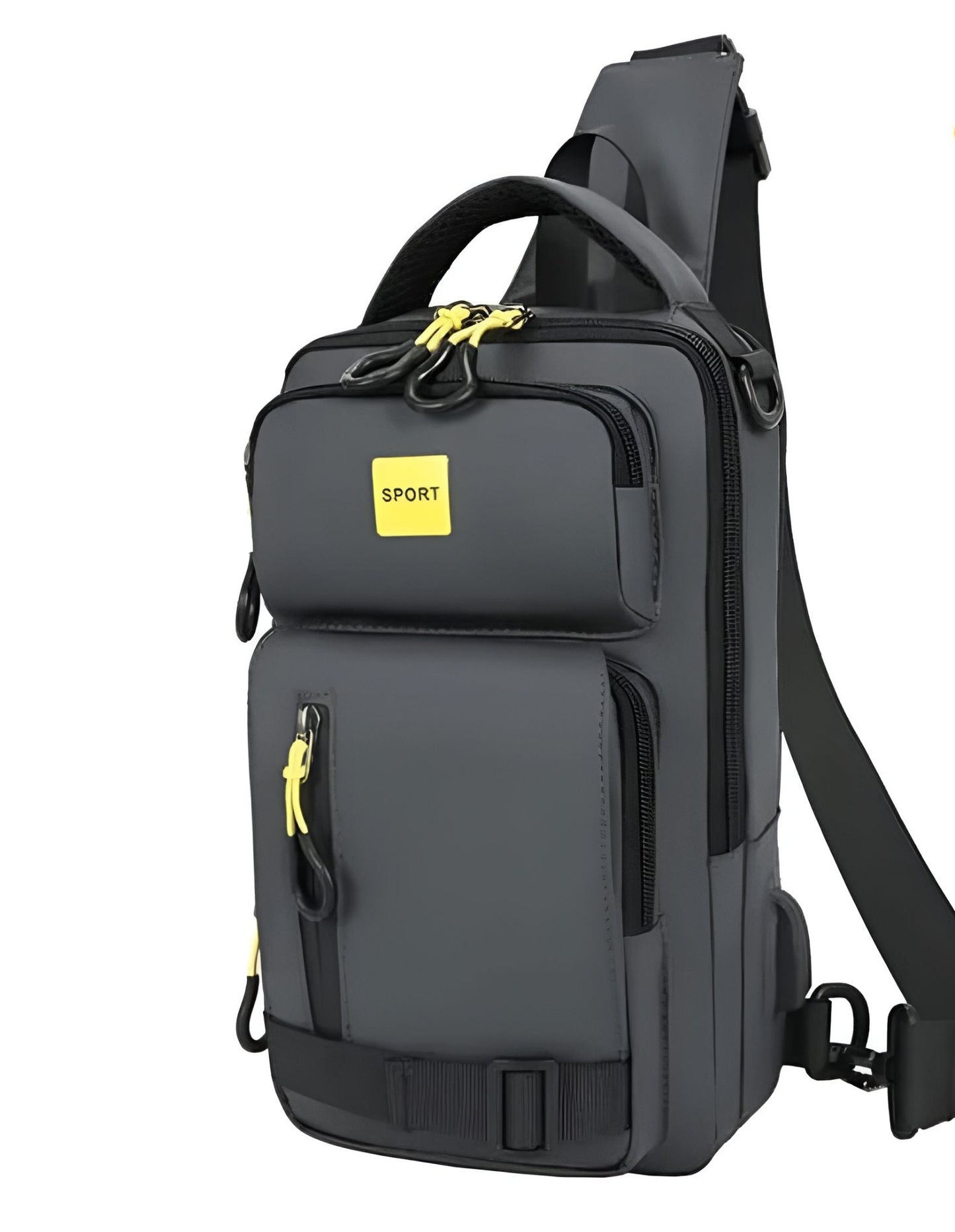 Men's Waterproof Crossbody Chest Bag with USB Charging Port – Travel Sling Bag