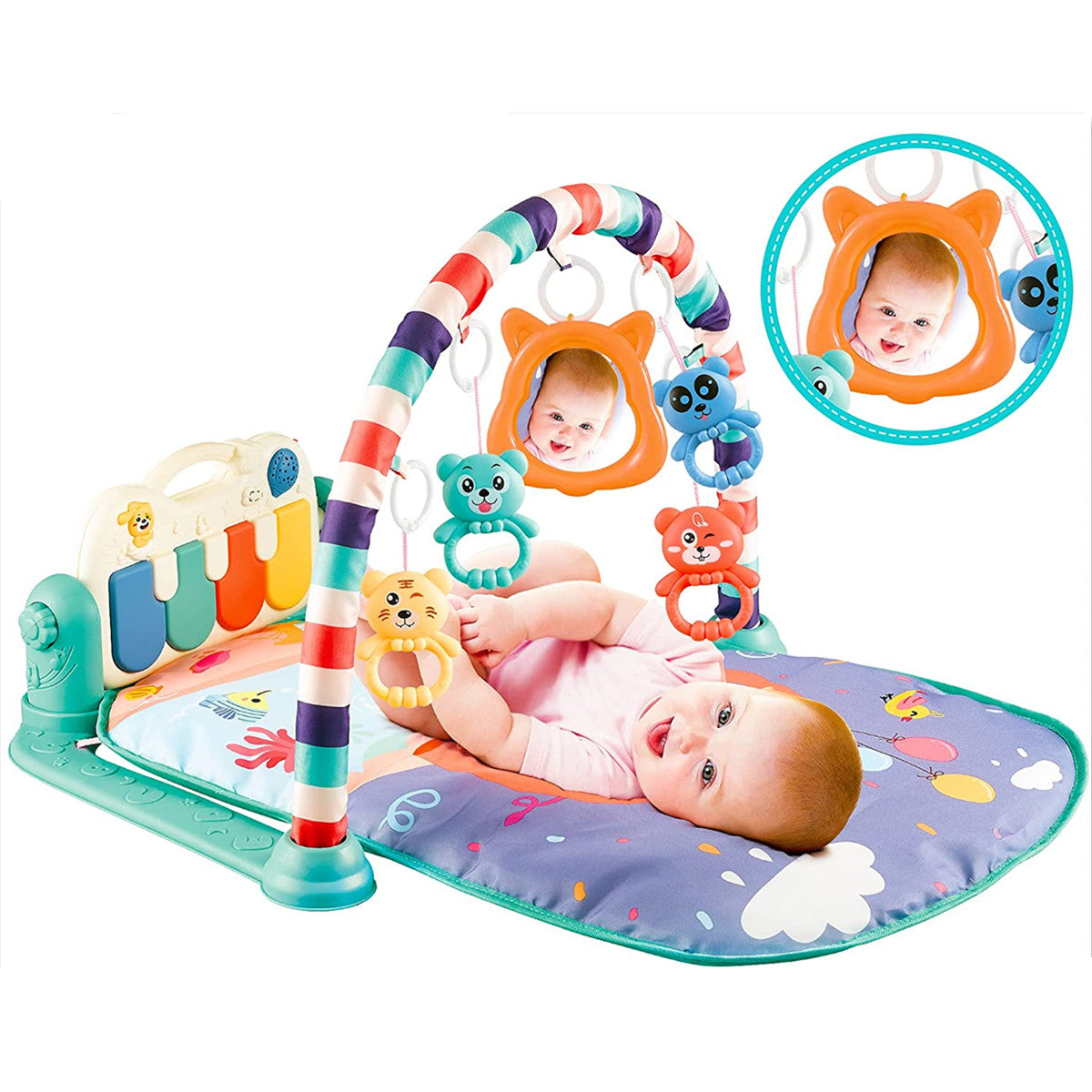 Musical Baby Play Mat with Piano & Lights – Activity Gym Mat for Infants