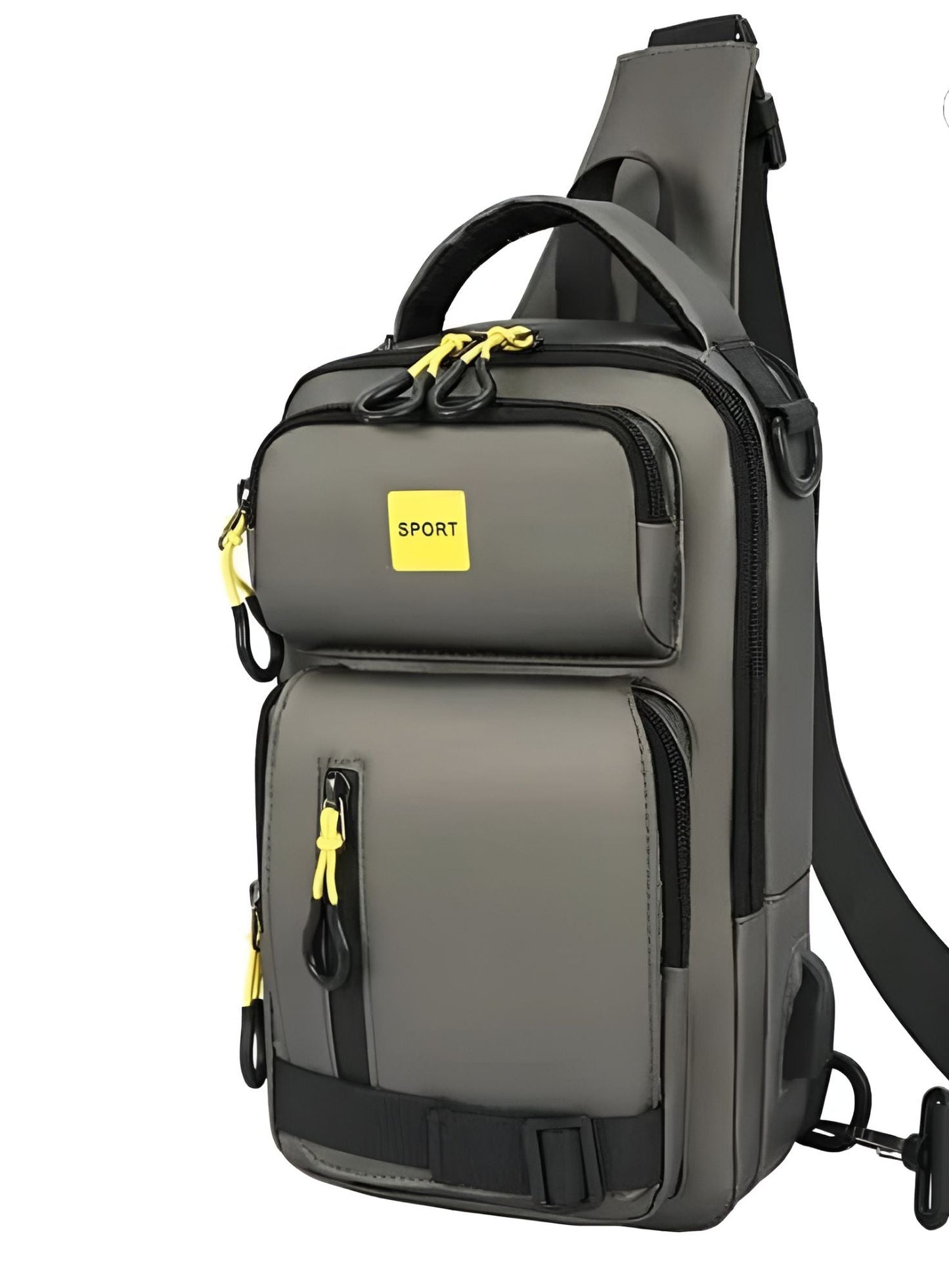 Men's Waterproof Crossbody Chest Bag with USB Charging Port – Travel Sling Bag