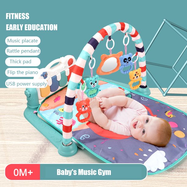 Musical Baby Play Mat with Piano & Lights – Activity Gym Mat for Infants