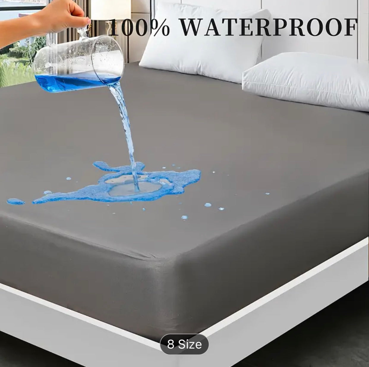 Waterproof Mattress Protector Cover – Single Queen King | 360° Elastic Fitted