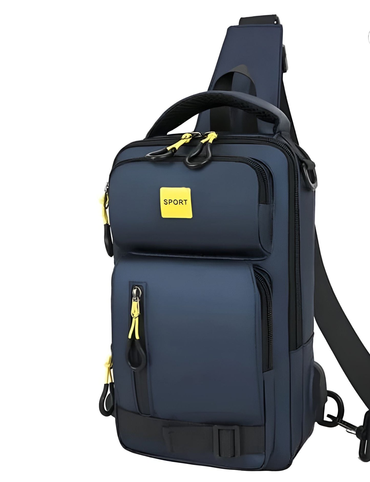 Men's Waterproof Crossbody Chest Bag with USB Charging Port – Travel Sling Bag