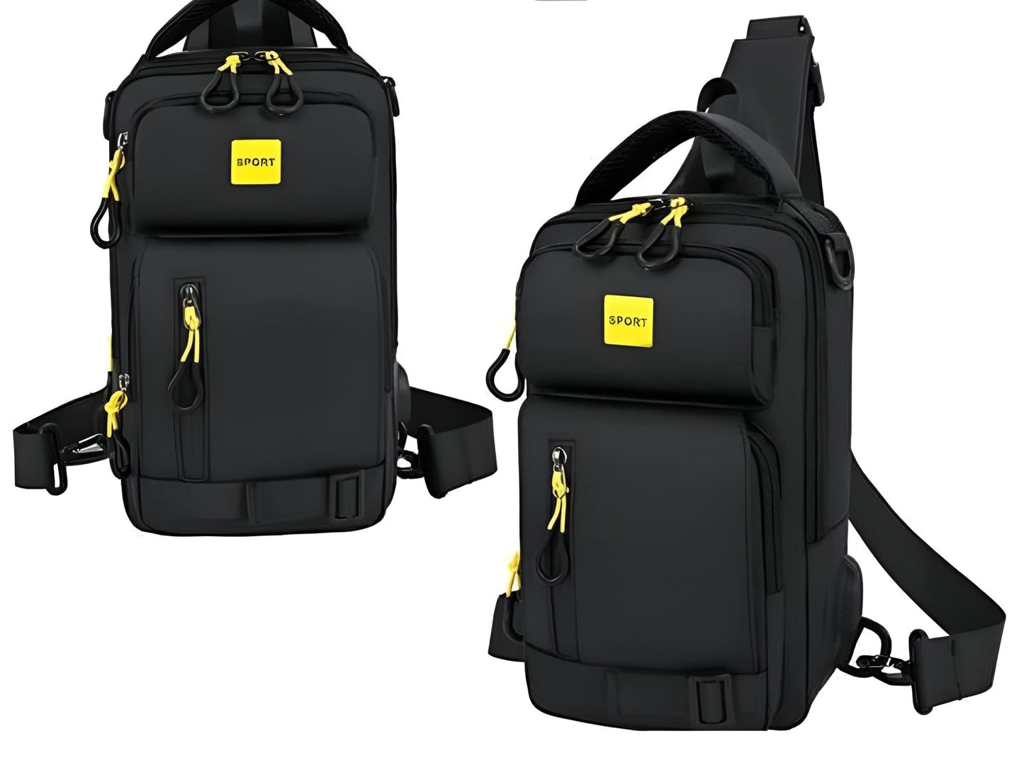 Men's Waterproof Crossbody Chest Bag with USB Charging Port – Travel Sling Bag