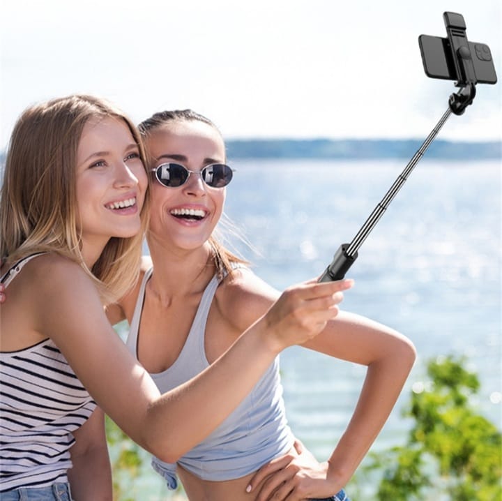 4-in-1 Wireless Selfie Stick Tripod with Bluetooth, Shutter & LED Light