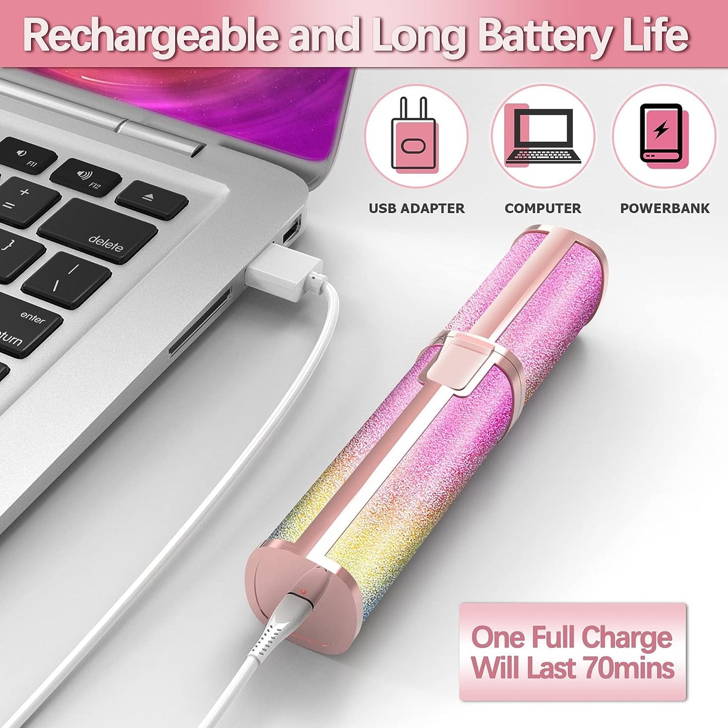 2-in-1 Rechargeable Flawless Trimmer – Painless Facial Hair Remover with LED Light