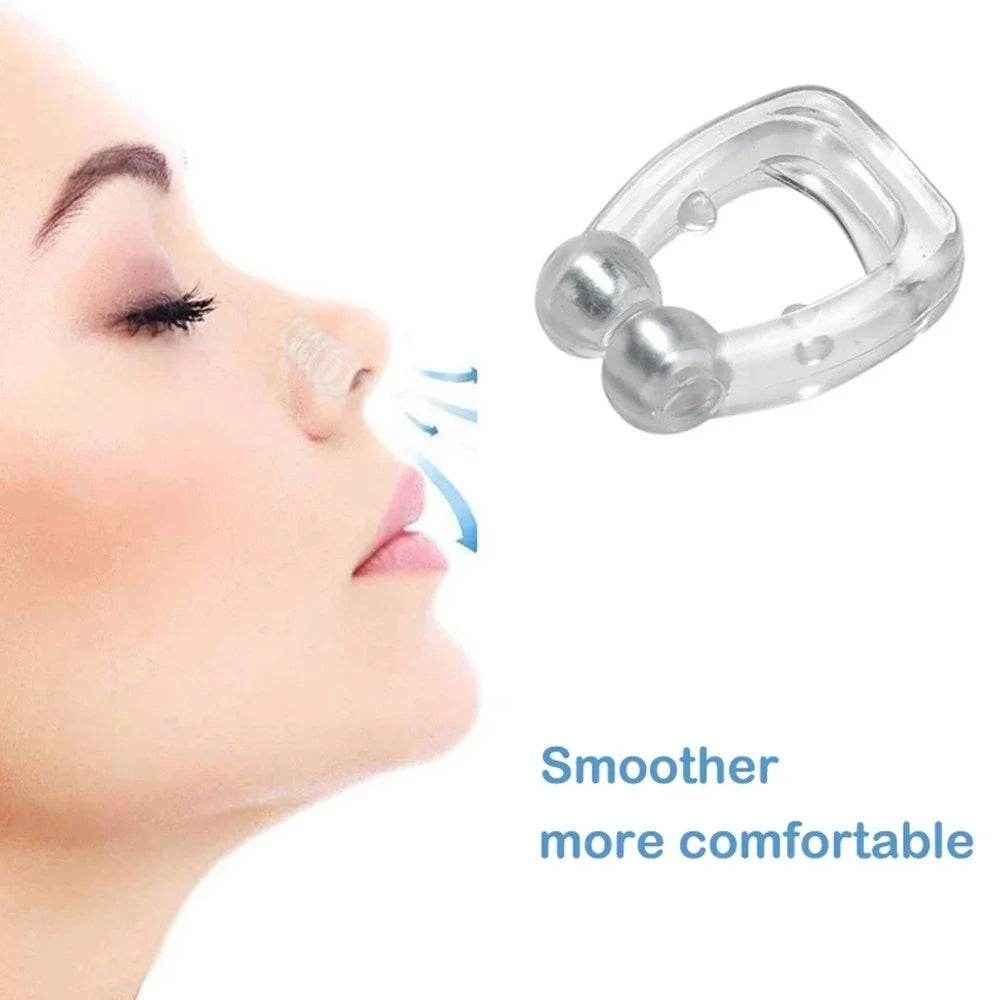 Magnetic Anti-Snore Nose Clip – Easy Breathe Sleeping Aid with Case