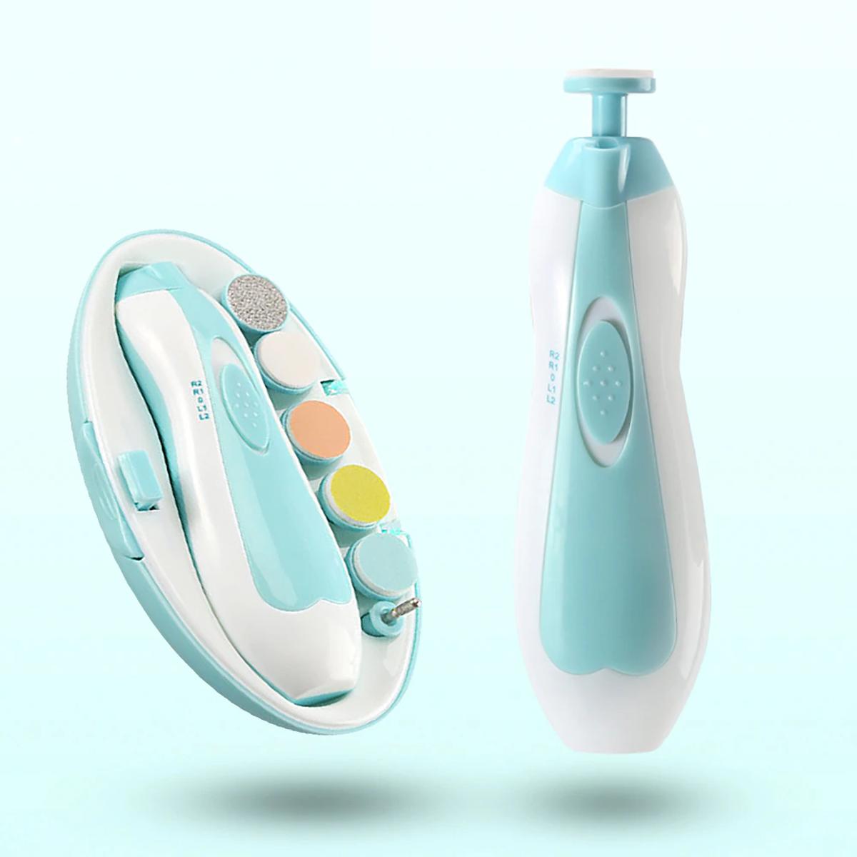 6-in-1 Electric Baby Nail Trimmer with LED Light – Safe Manicure & Pedicure for Newborns & Infants