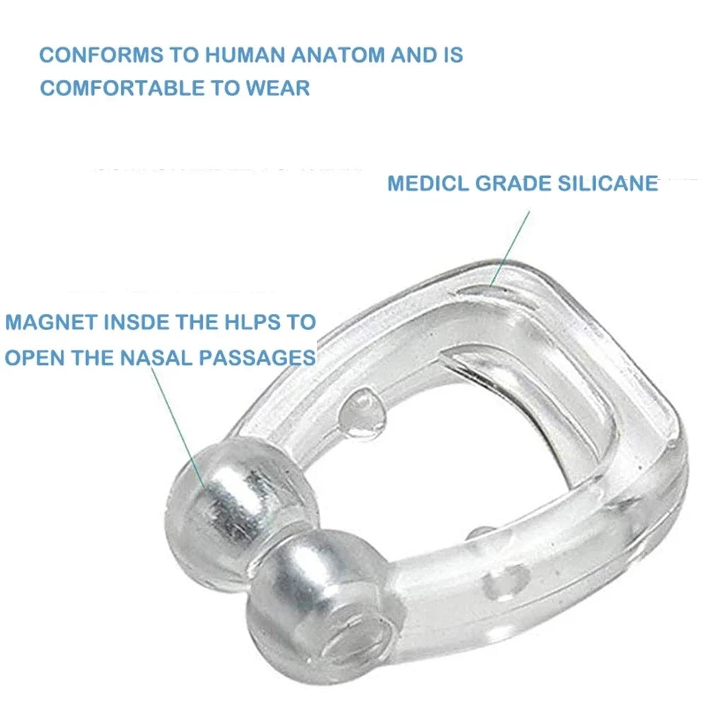 Magnetic Anti-Snore Nose Clip – Easy Breathe Sleeping Aid with Case