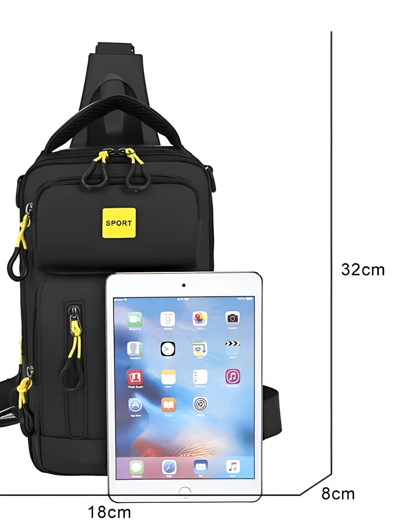 Men's Waterproof Crossbody Chest Bag with USB Charging Port – Travel Sling Bag