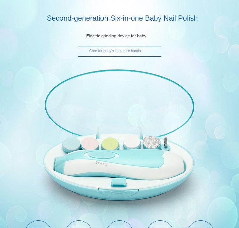 6-in-1 Electric Baby Nail Trimmer with LED Light – Safe Manicure & Pedicure for Newborns & Infants
