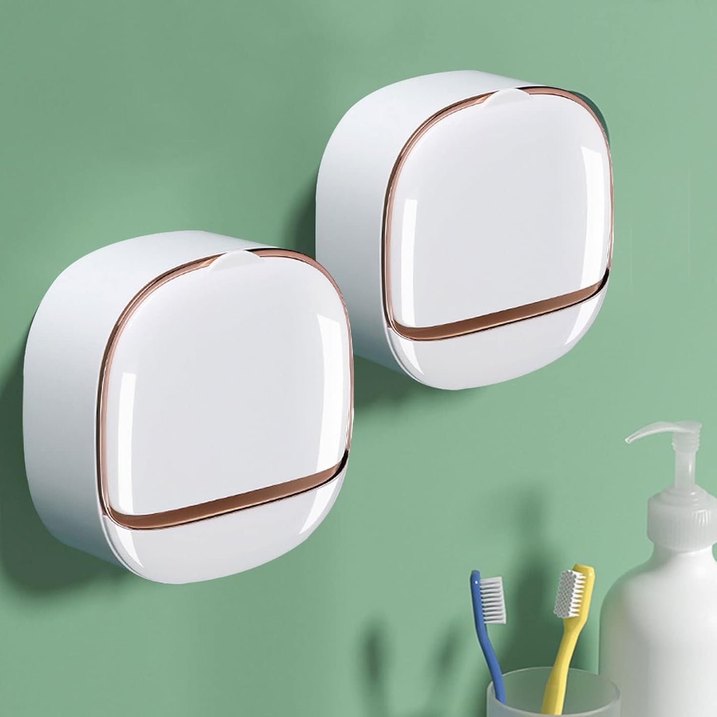 Luxury Wall-Mounted Soap Holder with Drain Tray – Keeps Soap Dry