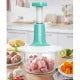 Manual Hand Press Food Chopper – 700ml Vegetable Onion Cutter with Steel Blades