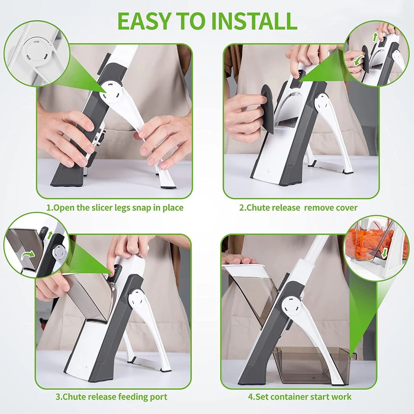 Multi-Purpose Kitchen Vegetable Chopper & Cutter – Mandoline Slicer