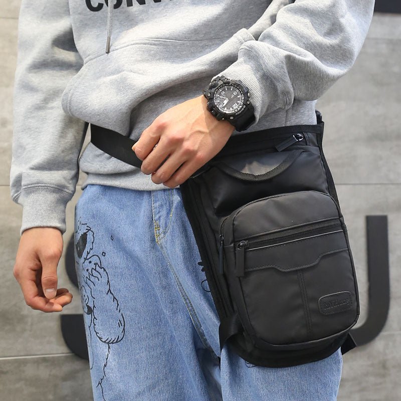 Men's Waterproof Nylon Leg Bag – Thigh & Hip Fanny Pack | Anti-Theft | Dubai UAE