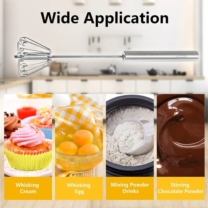 Hand Pressure Semi-Automatic Egg Beater – Manual Whisk Mixer