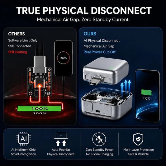 PopGuard 140W Smart Charging Protector – Auto Power Cut-Off