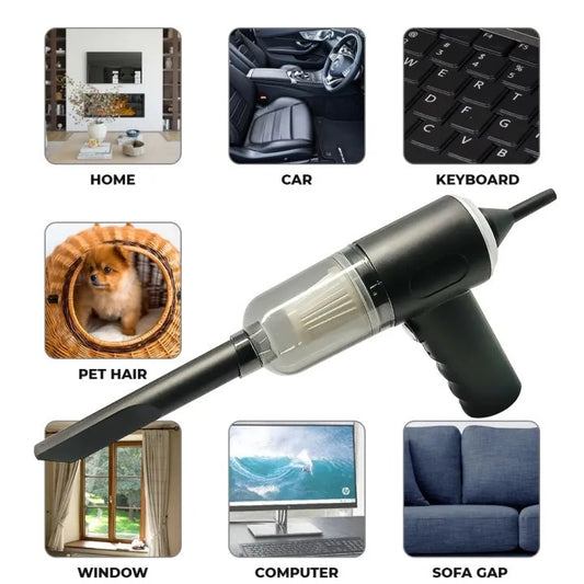 3-in-1 Portable Wireless Vacuum Cleaner – Rechargeable Cordless Mini Vacuum for Car, Home & Keyboard