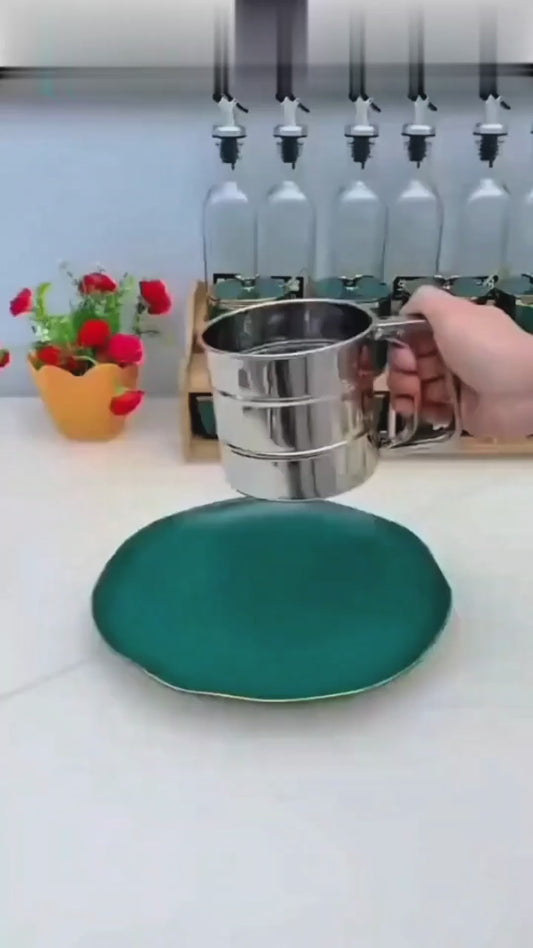Stainless Steel Flour Sieve Cup – Handheld Baking Sifter
