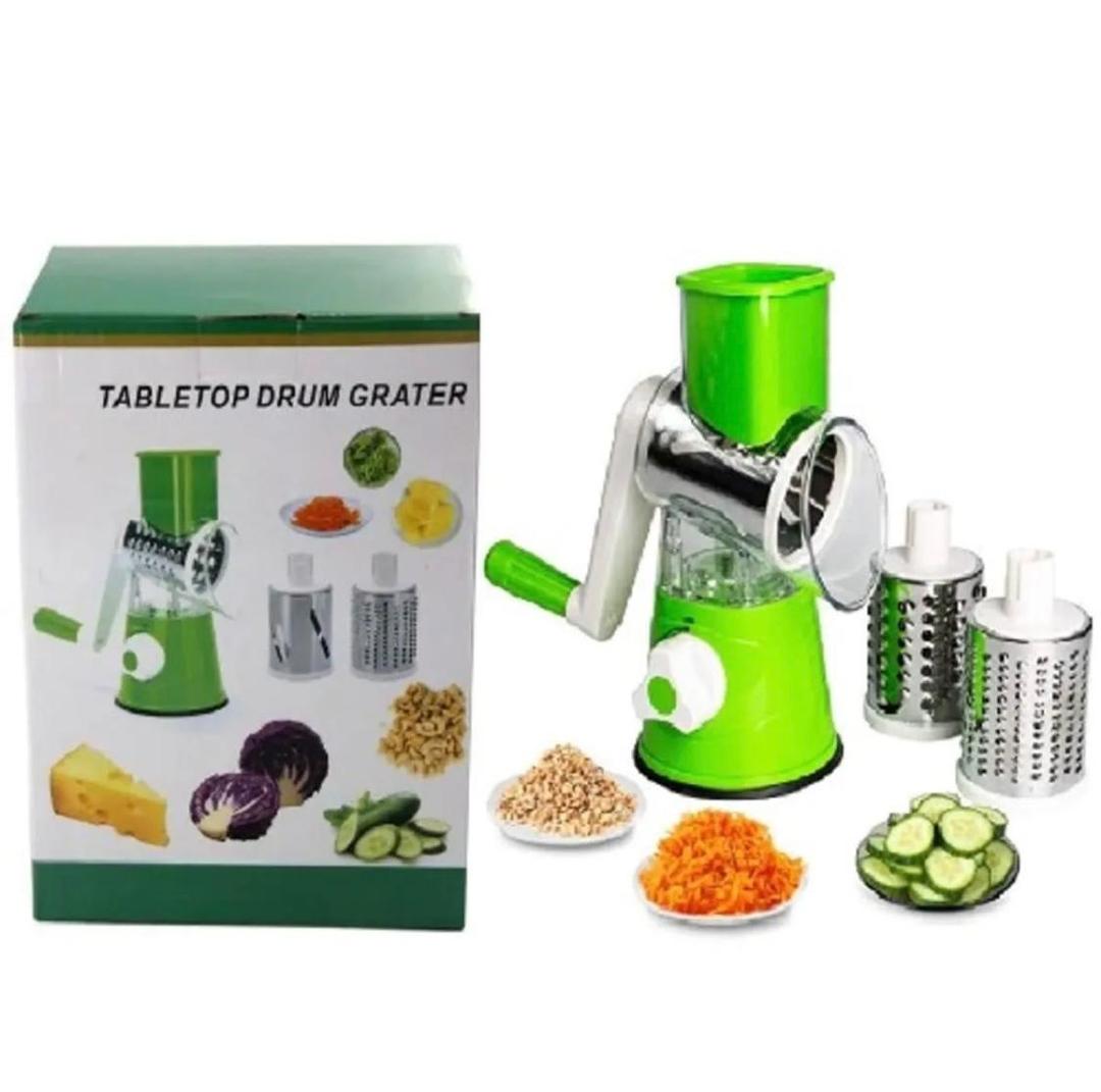 3-in-1 Manual Drum Grater | Vegetable Slicer & Grater