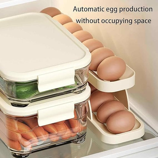 15 Egg Rolling Storage Box – Fridge Organizer