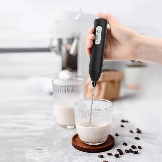 2-in-1 USB Rechargeable Milk Frother & Egg Beater – Handheld Electric Mixer